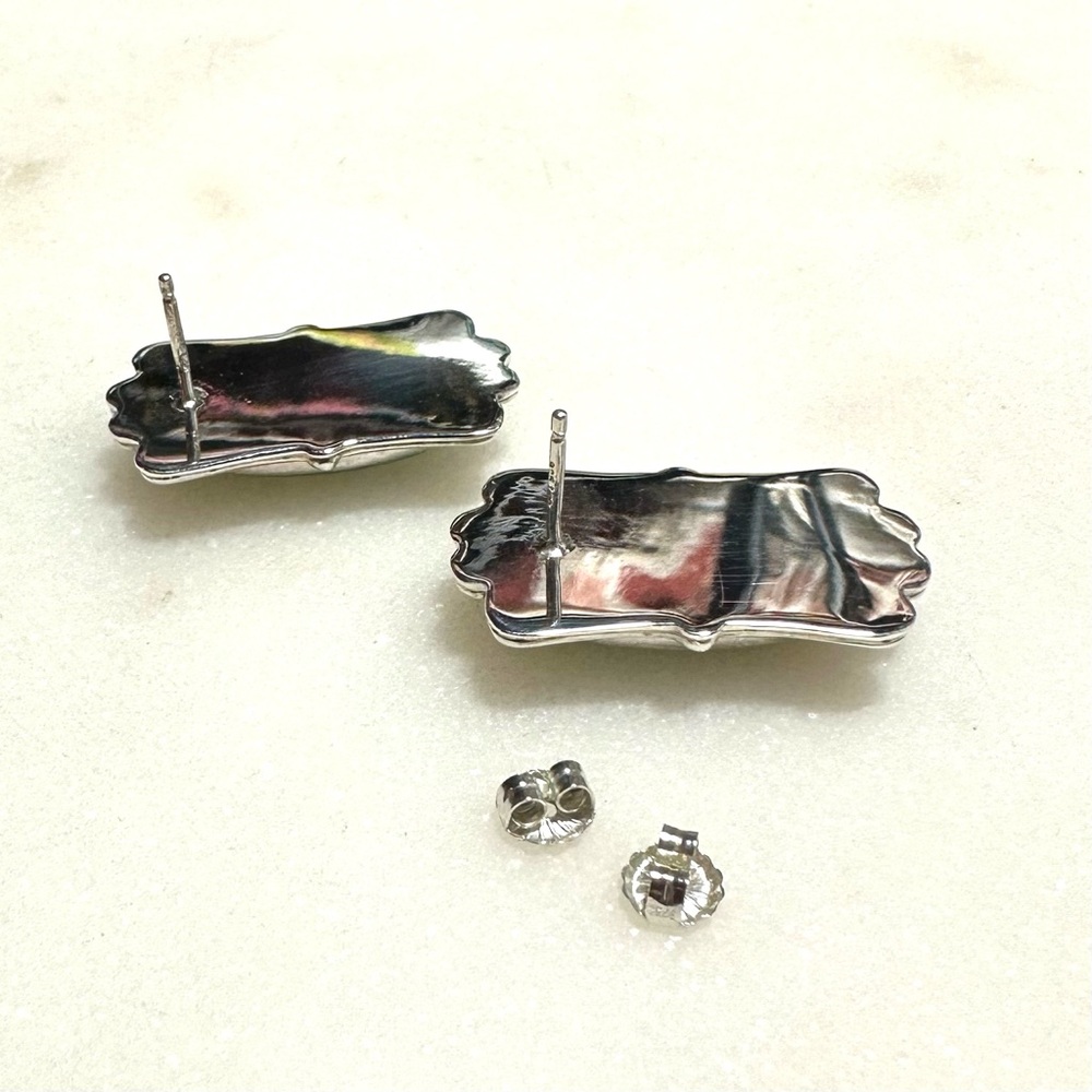 Jay King Turquoise Cabochon Scrollwork Sterling S… - image 4